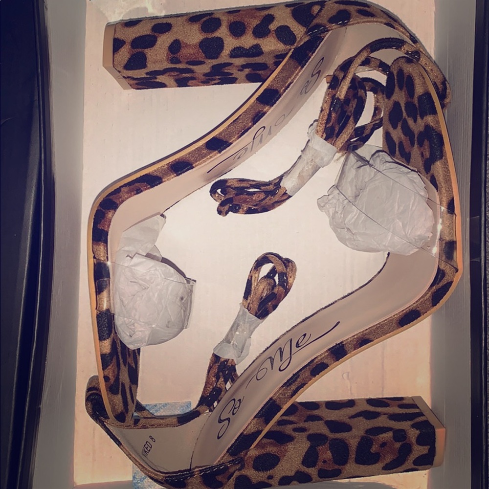 leopard heels (size 8 women’s)